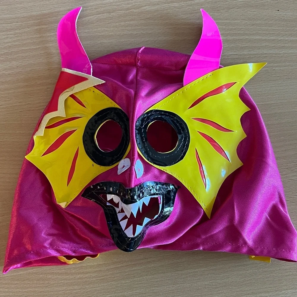 NWT Wresting pink and Yellow  Mask